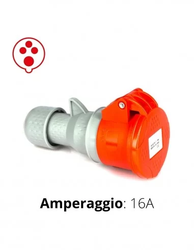 Rober Spina CEE rossa IP44 16A 3P+T 6h 380-415V