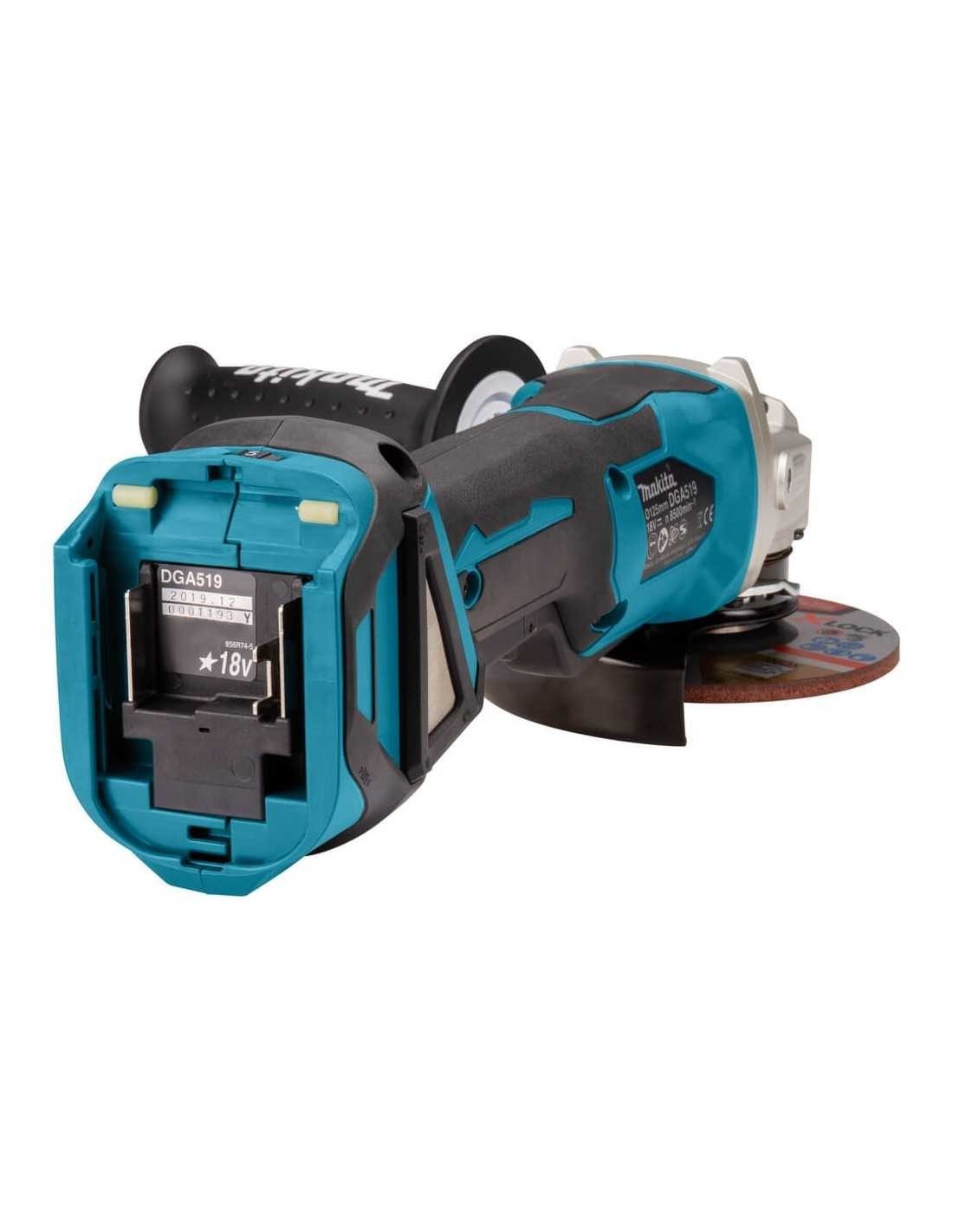 Makita DGA519ZJ Smerigliatrice angolare XLock 18V senza batterie