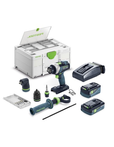 Festool Trapano avvitatore a batteria TDC 18/4 5,0/4,0 I-Set QUADRIVE