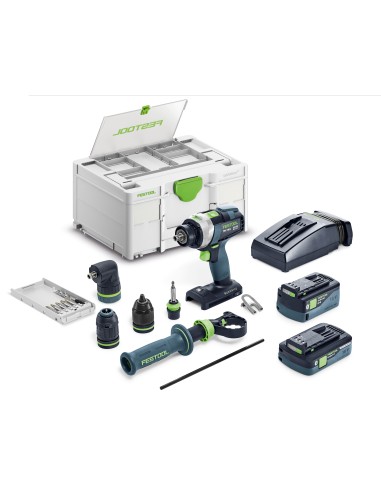 Festool Trapano avvitatore con percussione a batteria TPC 18/4 5,0/4,0 I-Set/XL QUADRIVE