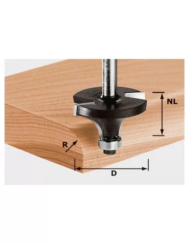 Festool Fresa a raggio concavo HW S8 D25,5/R6,35 KL