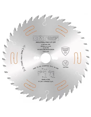 CMT Lame a denti alternati cromate e silenziate, serie