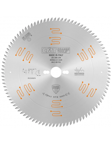 CMT Lame a dente trapezoidale cromate e silenziate, serie