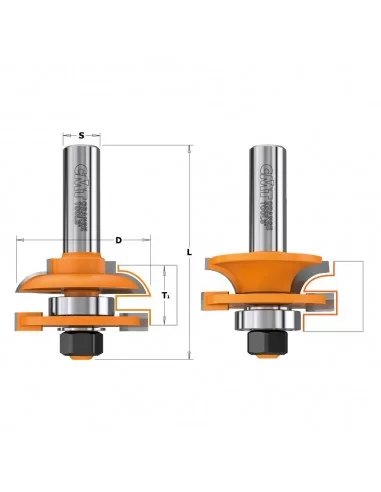 CMT Set di frese per incastri maschio/femmina 8/991.50